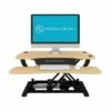 VersaDesk 36 Inch Power Pro Electric Powered Ergonomic Standing Desk Converter with LED Light Illuminated Keyboard and Mouse Tray, Maple Woodgrain -Outlet Desks Store unnamed file 4754