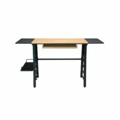 Ashwood Convertible Laptop Desk with Adjustable Shelves in Ashwood/Black - Studio Designs