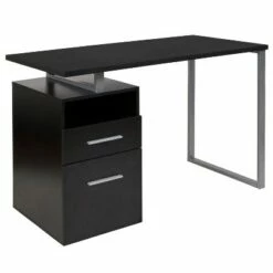 Flash Furniture Harwood Desk with Two Drawers and Metal Frame -Outlet Desks Store unnamed file 4768