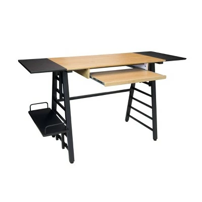 Ashwood Convertible Laptop Desk with Adjustable Shelves in Ashwood/Black - Studio Designs 4 Ashwood Convertible Laptop Desk with Adjustable Shelves in Ashwood/Black - Studio Designs - Image 2