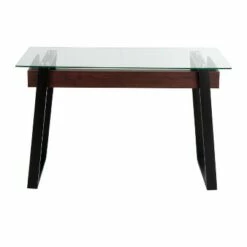 Duke Contemporary Desk - LumiSource Black/walnut/clear -Outlet Desks Store unnamed file 4815