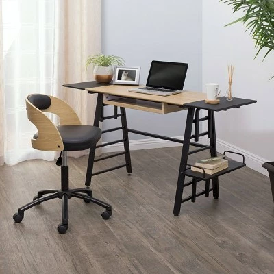 Ashwood Convertible Laptop Desk with Adjustable Shelves in Ashwood/Black - Studio Designs 9 Ashwood Convertible Laptop Desk with Adjustable Shelves in Ashwood/Black - Studio Designs - Image 7