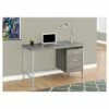 Computer Desk with Drawers Silver Metal - EveryRoom Dark Taupe -Outlet Desks Store unnamed file 4864