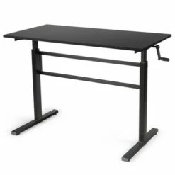 Costway Standing Desk Height Adjustable Sit to Stand Workstation w/Crank Handle White/Black/Brown -Outlet Desks Store unnamed file 488