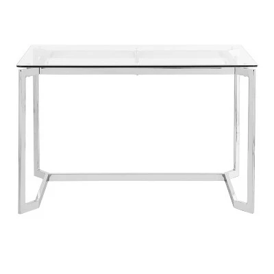 Masters Modern Computer Desk - LumiSource Chrome/glass Chrome/clear 6 Masters Modern Computer Desk - LumiSource Chrome/glass Chrome/clear - Image 4