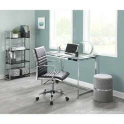 Masters Modern Computer Desk - LumiSource Chrome/glass Chrome/clear 17 Masters Modern Computer Desk - LumiSource Chrome/glass Chrome/clear -Outlet Desks Store unnamed file 4897
