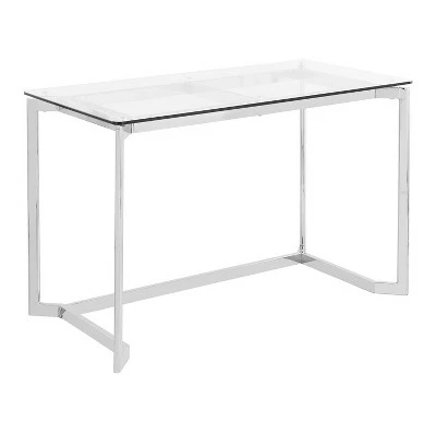 Masters Modern Computer Desk - LumiSource Chrome/glass Chrome/clear 10 Masters Modern Computer Desk - LumiSource Chrome/glass Chrome/clear - Image 8