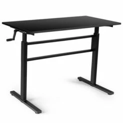 Costway Standing Desk Height Adjustable Sit to Stand Workstation w/Crank Handle White/Black/Brown -Outlet Desks Store unnamed file 493