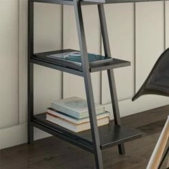 Bushwick Ladder Desk - Novogratz Black/black -Outlet Desks Store unnamed file 4983