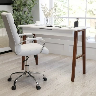 Merrick Lane Home Office Writing Computer Desk with Drawer - Table Desk for Writing and Work 3 Merrick Lane Home Office Writing Computer Desk with Drawer - Table Desk for Writing and Work