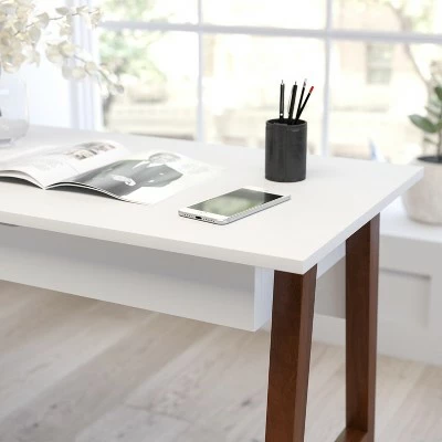 Merrick Lane Home Office Writing Computer Desk with Drawer - Table Desk for Writing and Work 5 Merrick Lane Home Office Writing Computer Desk with Drawer - Table Desk for Writing and Work - Image 3