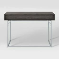 Auston Single Drawer Wood Grain Desk Gray - CorLiving -Outlet Desks Store unnamed file 5042