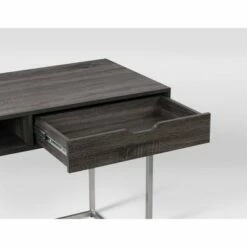 Auston Single Drawer Wood Grain Desk Gray - CorLiving -Outlet Desks Store unnamed file 5044