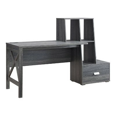 Senda Multi Storage Desk - HOMES: Inside + Out Distressed Gray 3 Senda Multi Storage Desk - HOMES: Inside + Out Distressed Gray