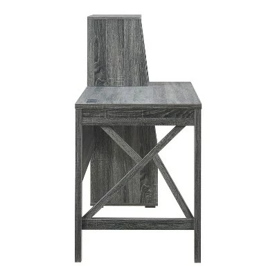 Senda Multi Storage Desk - HOMES: Inside + Out Distressed Gray 6 Senda Multi Storage Desk - HOMES: Inside + Out Distressed Gray - Image 4