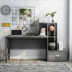 Senda Multi Storage Desk - HOMES: Inside + Out Distressed Gray 17 Senda Multi Storage Desk - HOMES: Inside + Out Distressed Gray -Outlet Desks Store unnamed file 5052