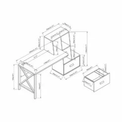 Senda Multi Storage Desk - HOMES: Inside + Out Distressed Gray 19 Senda Multi Storage Desk - HOMES: Inside + Out Distressed Gray -Outlet Desks Store unnamed file 5054