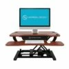 VersaDesk 36 Inch Power Pro Electric Powered Ergonomic Standing Desk Converter with LED Light Illuminated Keyboard and Mouse Tray, Cherry Woodgrain -Outlet Desks Store unnamed file 5067
