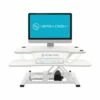 VersaDesk 36 Inch Power Pro Electric Powered Ergonomic Standing Desk Converter with LED Light Illuminated Keyboard and Mouse Tray, White -Outlet Desks Store unnamed file 5071
