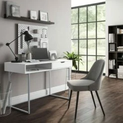 Auston Single Drawer Desk White - CorLiving