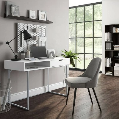 Auston Single Drawer Desk White - CorLiving 3 Auston Single Drawer Desk White - CorLiving