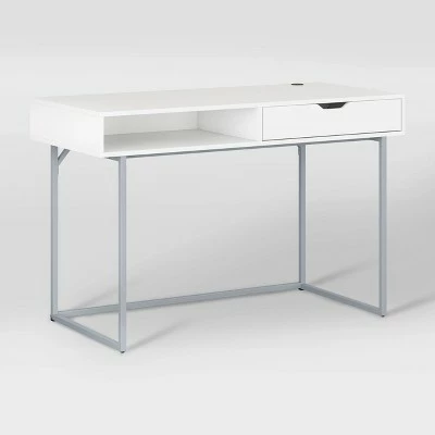 Auston Single Drawer Desk White - CorLiving 4 Auston Single Drawer Desk White - CorLiving - Image 2