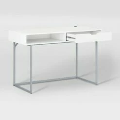 Auston Single Drawer Desk White - CorLiving 13 Auston Single Drawer Desk White - CorLiving -Outlet Desks Store unnamed file 5085