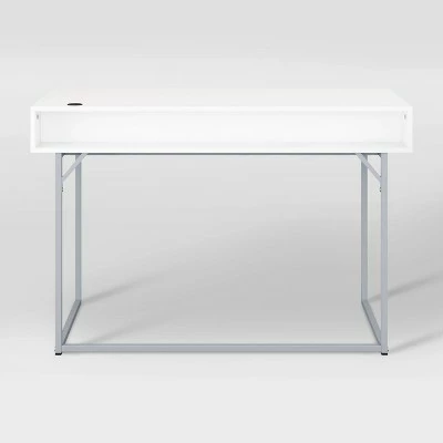 Auston Single Drawer Desk White - CorLiving 7 Auston Single Drawer Desk White - CorLiving - Image 5