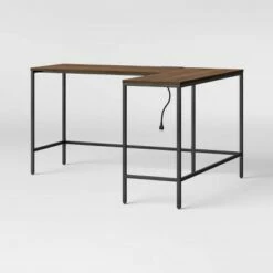 Loring Wood L Shaped Writing Desk - Project 62™ Walnut