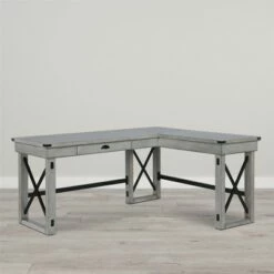 Hathaway L-Shaped Desk with Lift Top Rustic White - Room & Joy -Outlet Desks Store unnamed file 5186