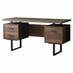 Monarch Specialties Computer Desk with Drawers, Contemporary Style, Home & Office Computer Desk with Metal Legs, 60" L