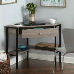 Seneca XX Corner Desk Black/Gray - Buylateral