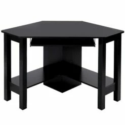 Costway Wooden Corner Desk With Drawer Computer PC Table Study Office Room Black -Outlet Desks Store unnamed file 5280