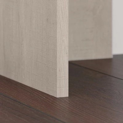 Townhill Corner Desk Washed Gray and Madison Cherry - Bush Furniture 4 Townhill Corner Desk Washed Gray and Madison Cherry - Bush Furniture - Image 2