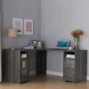 Ghally Locking Drawer L-Shape Desk with USB Ports Dark Gray - miBasics -Outlet Desks Store unnamed file 5317