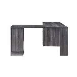 Ghally Locking Drawer L-Shape Desk with USB Ports Dark Gray - miBasics -Outlet Desks Store unnamed file 5320