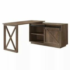 Sevyn Transitional L Shape Desk Walnut Oak - HOMES: Inside + Out -Outlet Desks Store unnamed file 5331