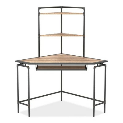 Norda Corner Desk with USB Port Sand Black/Light Pure Copper - miBasics 4 Norda Corner Desk with USB Port Sand Black/Light Pure Copper - miBasics - Image 2