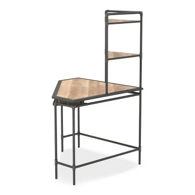 Norda Corner Desk with USB Port Sand Black/Light Pure Copper - miBasics 5 Norda Corner Desk with USB Port Sand Black/Light Pure Copper - miBasics - Image 3