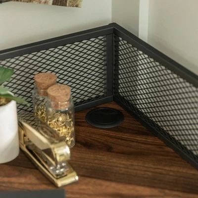 Urban Industrial Corner Desk with Pen Storage - Saracina Home Gray Wash 7 Urban Industrial Corner Desk with Pen Storage - Saracina Home Gray Wash - Image 5