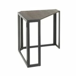 Roman Industrial Corner Desk - LumiSource Black/espresso