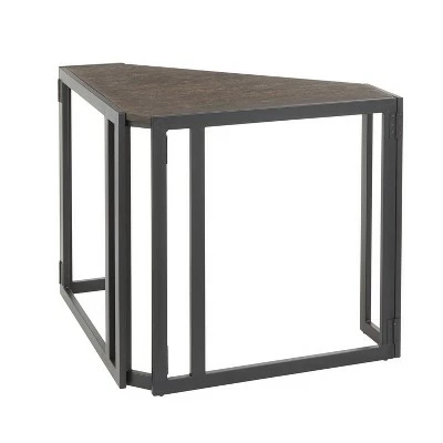 Roman Industrial Corner Desk - LumiSource Black/espresso 4 Roman Industrial Corner Desk - LumiSource Black/espresso - Image 2