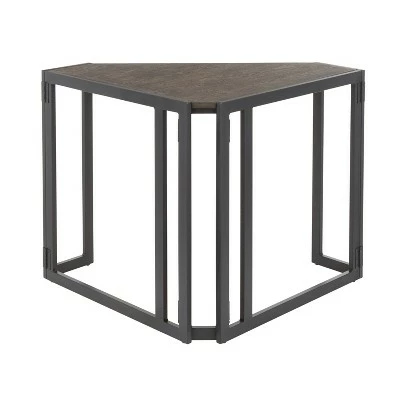 Roman Industrial Corner Desk - LumiSource Black/espresso 5 Roman Industrial Corner Desk - LumiSource Black/espresso - Image 3