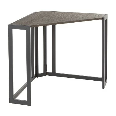 Roman Industrial Corner Desk - LumiSource Black/espresso 13 Roman Industrial Corner Desk - LumiSource Black/espresso - Image 11