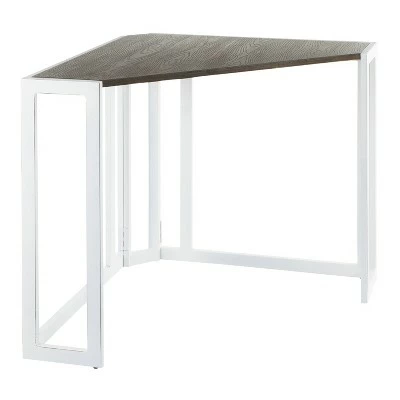 Roman Industrial Corner Desk - LumiSource Black/espresso 14 Roman Industrial Corner Desk - LumiSource Black/espresso - Image 12