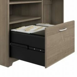 Cabot 60W Corner Desk with Hutch - Bush Furniture Reclaimed Pine -Outlet Desks Store unnamed file 5412