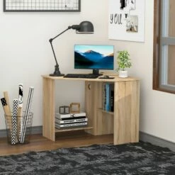 HomCom Multi-Tier Corner Computer Desk with Multiple Shelves -Outlet Desks Store unnamed file 5430