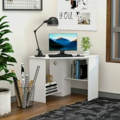 HomCom Multi-Tier Corner Computer Desk with Multiple Shelves -Outlet Desks Store unnamed file 5431