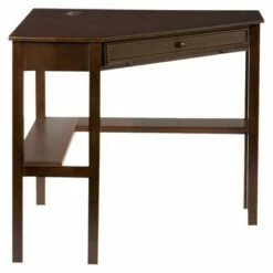 Corner Desk Espresso - Aiden Lane