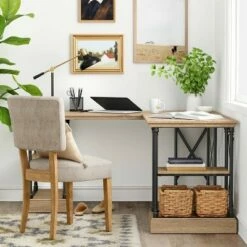 L Shaped Conway Desk - Threshold™ Espresso Brown